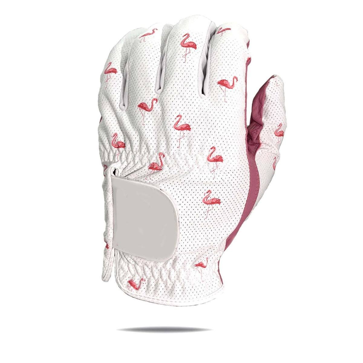 Premium custom logo golf gloves with venting hole design, crafted from high-quality sheep leather for superior grip and comfort
