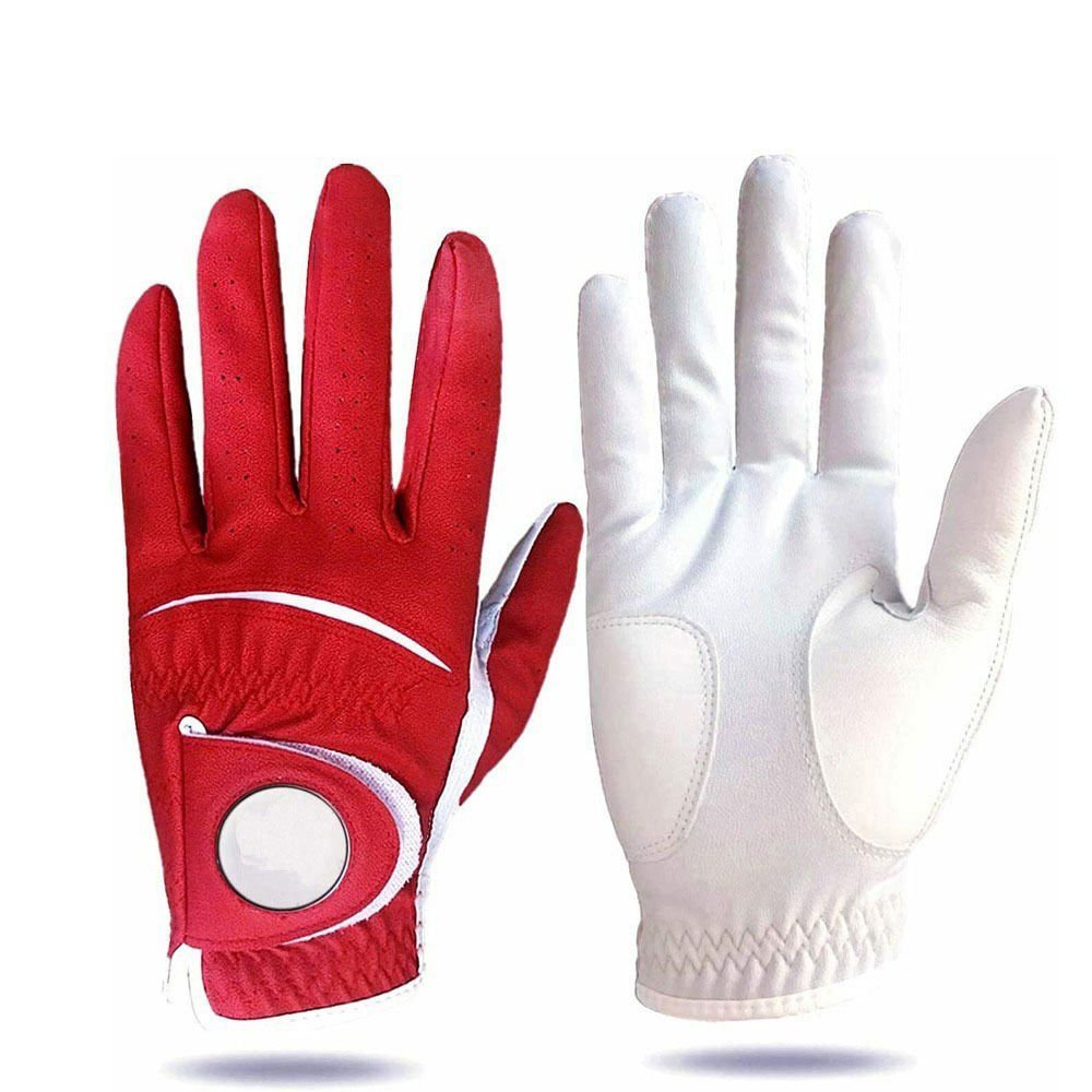 Custom Made Cabretta Leather Golf Gloves for Men – Left & Right Hand, Quick Dry, Velcro Closure Sports Gloves - Image 2