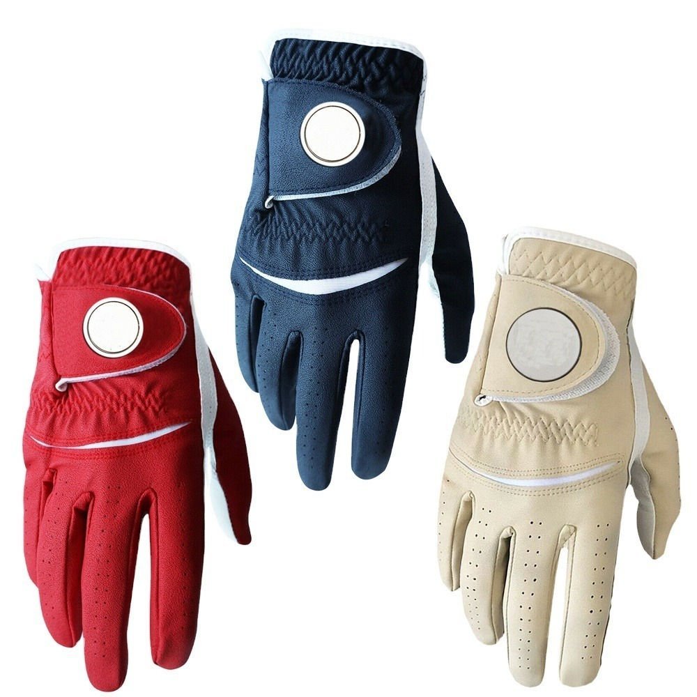 Custom Made Cabretta Leather Golf Gloves for Men – Left & Right Hand, Quick Dry, Velcro Closure Sports Gloves - Image 5