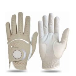 Custom Cabretta leather golf gloves for men with quick-dry velcro closure in left and right hand options
