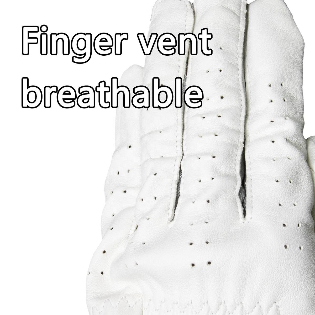 Custom Premium Cabretta Leather Mesh Men’s Left Hand Golf Glove with Magnetic Ball Marker - Image 4