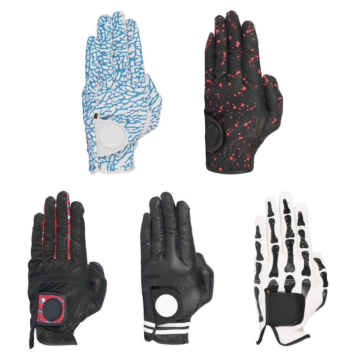 Custom Premium Cabretta Leather Mesh Men’s Left Hand Golf Glove with Magnetic Ball Marker - Image 6