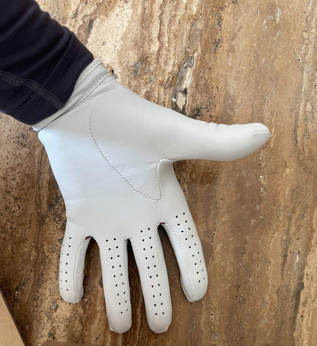 Design Your Own Logo Cabretta Leather Golf Gloves – Soft Full-Color Breathable Custom Sports Gloves for Wholesale - Image 7