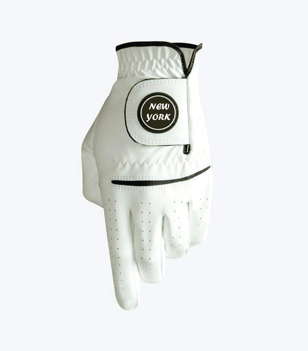 High-quality durable custom golf gloves for men featuring left-hand breathable performance mesh and anti-slip microfiber grip design