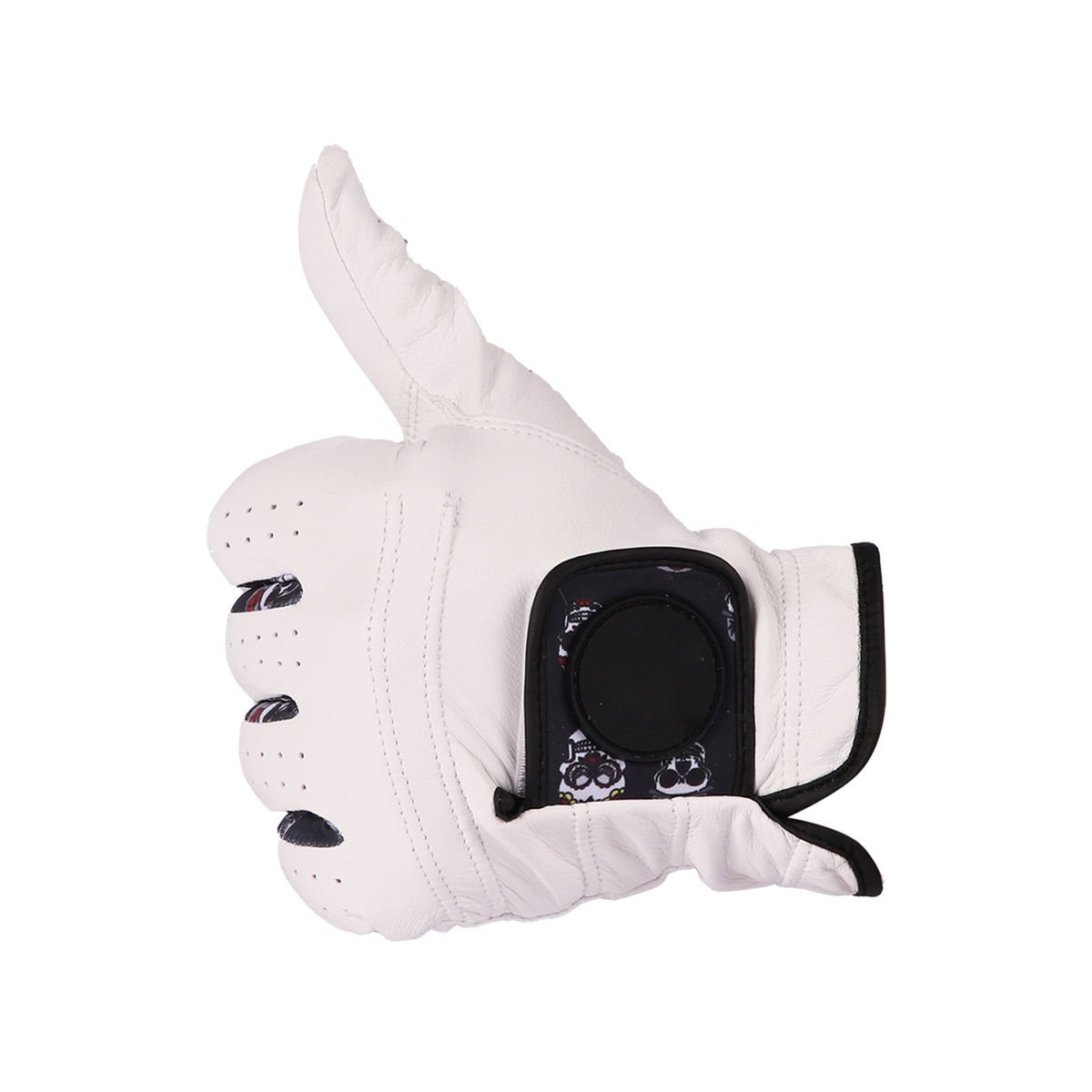 Factory Cabretta Leather Mesh Left Hand Golf Gloves with Wrist Support – Lightweight Hot Weather Golf Gloves - Image 2