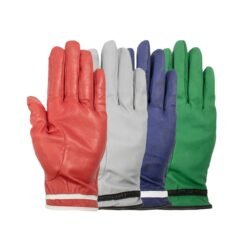 Lightweight cabretta leather mesh left-hand golf glove with integrated wrist support for hot weather golf