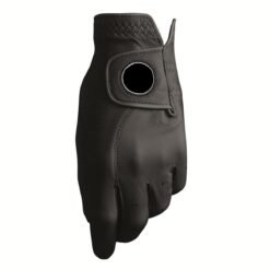 Women's left-hand cabretta leather golf gloves with waterproof sheepskin material and elastic fit for sports performance
