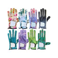 Ladies left-hand cabretta leather golf gloves with breathable factory design, wholesale quality sports gloves