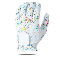 Men's premium cabretta leather golf gloves with all-weather protection and custom logo embroidery on the wrist