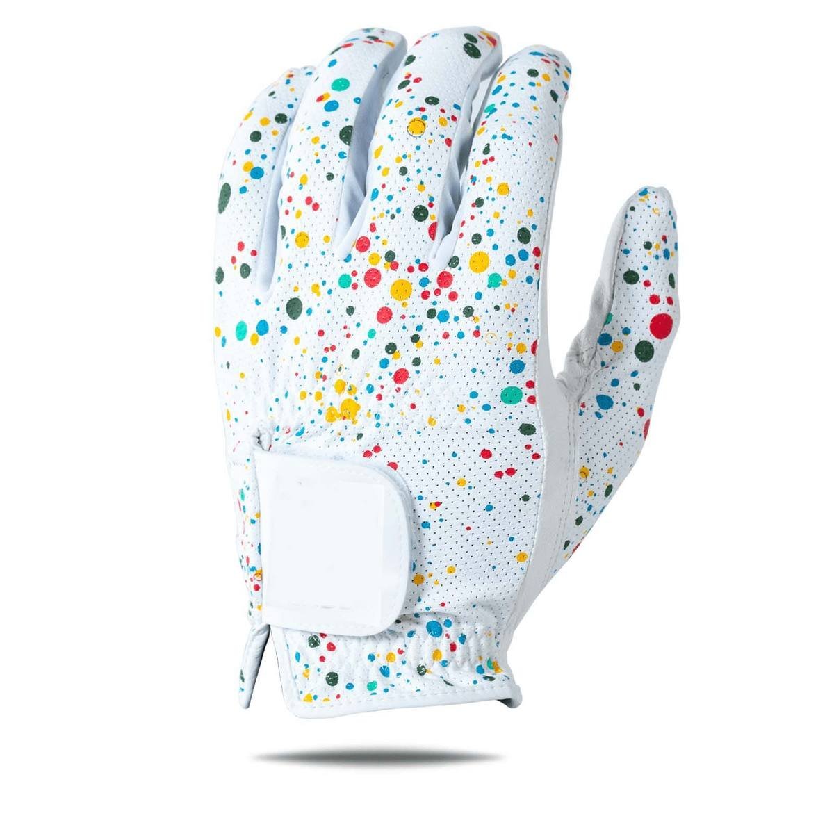 Men's premium cabretta leather golf gloves with all-weather protection and custom logo embroidery on the wrist