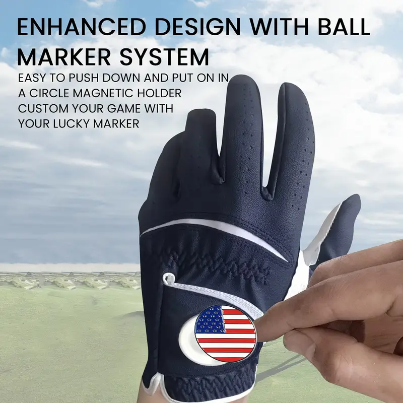 Custom Logo Printed Cabretta Leather Golf Gloves – High Quality Premium Wholesale Gloves - Image 4