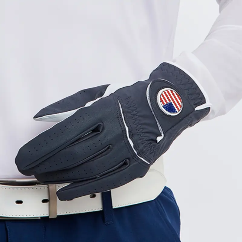 Custom Logo Printed Cabretta Leather Golf Gloves – High Quality Premium Wholesale Gloves - Image 2