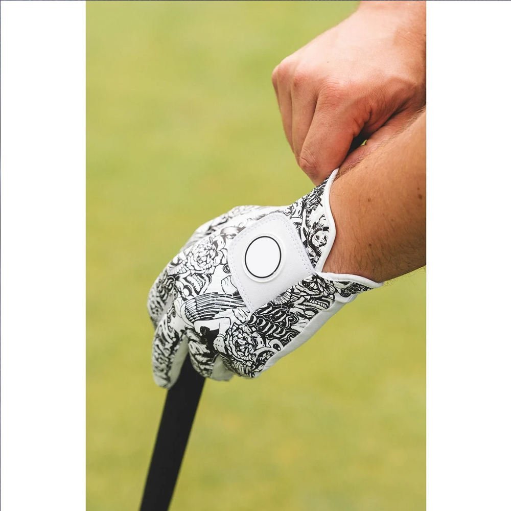 Genuine Cabretta Leather Golf Gloves – Custom Logo Print, Adjustable Wrist Strap, Available for Left and Right Hand - Image 2