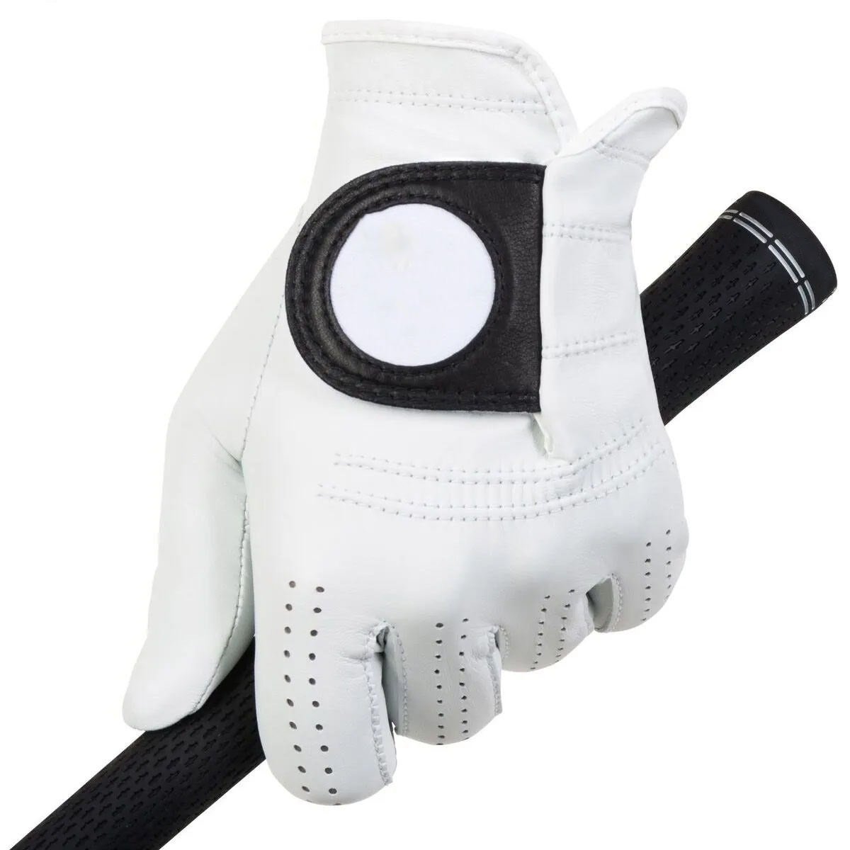 High Quality Custom Logo Leather Golf Grip Gloves – Pure Color Premium Performance Design - Image 4