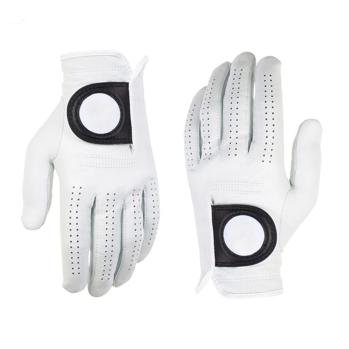 High Quality Custom Logo Leather Golf Grip Gloves – Pure Color Premium Performance Design - Image 5