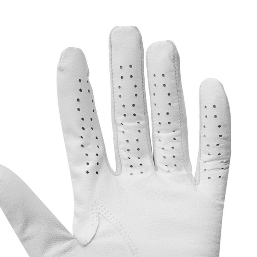 Premium White Cabretta Leather Palm Golf Gloves for Men – Custom Logo Packaging Soft Sports Gloves OEM Size - Image 2