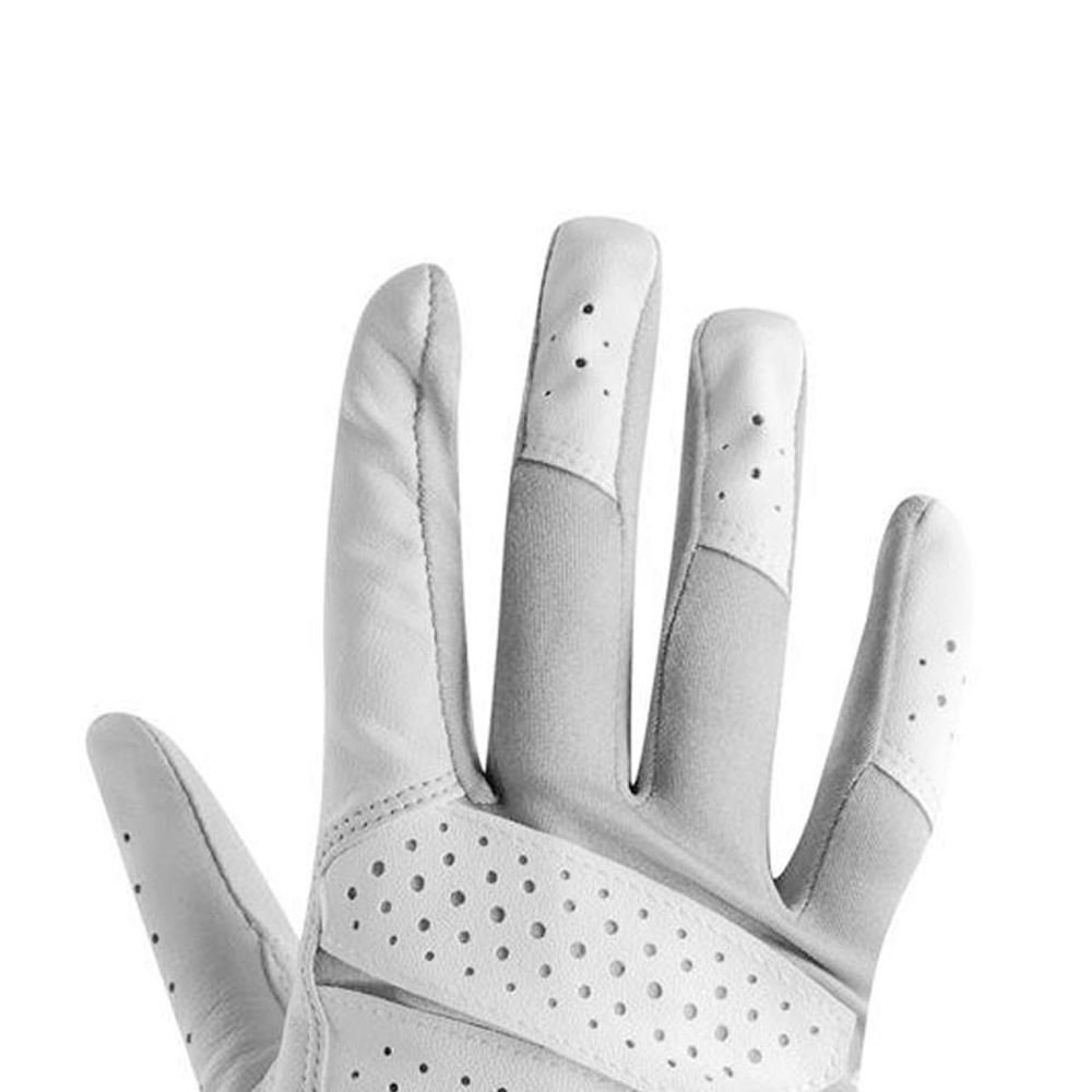 Premium White Cabretta Leather Palm Golf Gloves for Men – Custom Logo Packaging Soft Sports Gloves OEM Size - Image 5