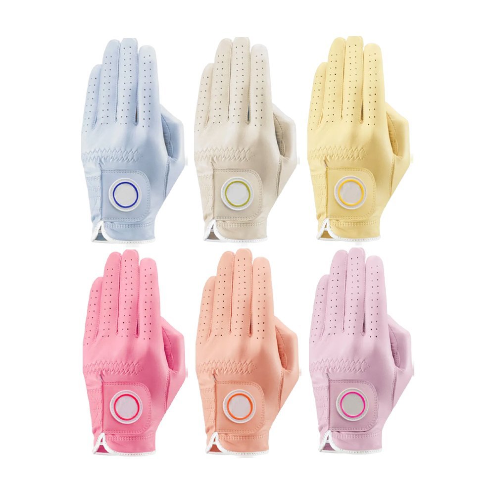 Factory Price Cabretta Leather USA Flag Left Hand Waterproof Golf Glove – Pearl White with Custom Velcro Closure Professional Golf Gloves - Image 3
