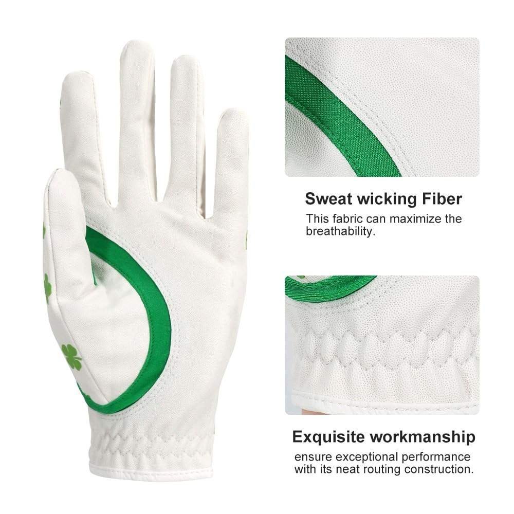 New Arrival Cabretta Leather Golf Gloves Custom Logo Anti Slip White Premium Quality Left Hand Hook & Loop Gloves - Image 6