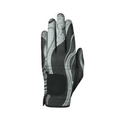 Custom printed Cabretta sheepskin leather golf gloves with non-slip grip for men, available for bulk wholesale orders