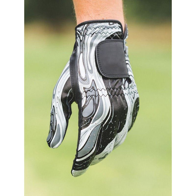 OEM High Quality Custom Breathable Durable Sheepskin Microfiber Leather Golf Gloves Hook & Loop Closure for Men - Image 4