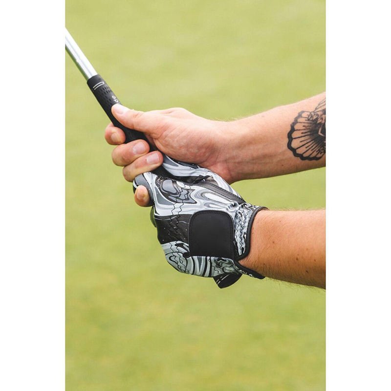 OEM High Quality Custom Breathable Durable Sheepskin Microfiber Leather Golf Gloves Hook & Loop Closure for Men - Image 6