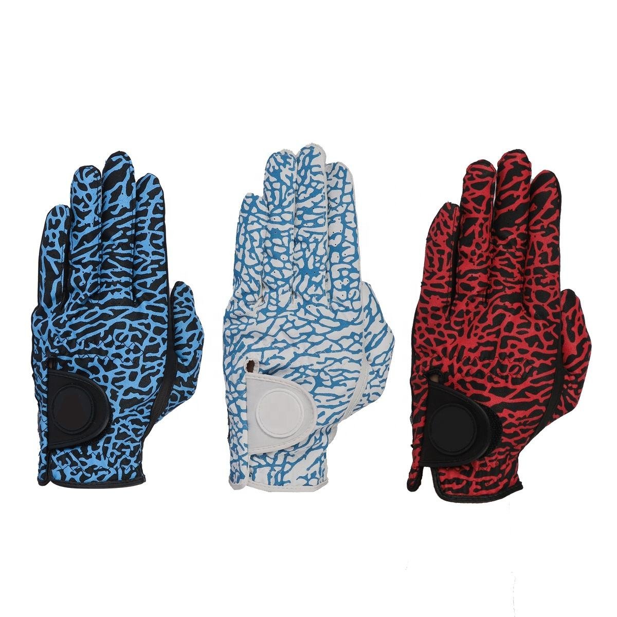 Professional premium sheepskin leather left-hand golf glove with non-slip hybrid grip for men golfers