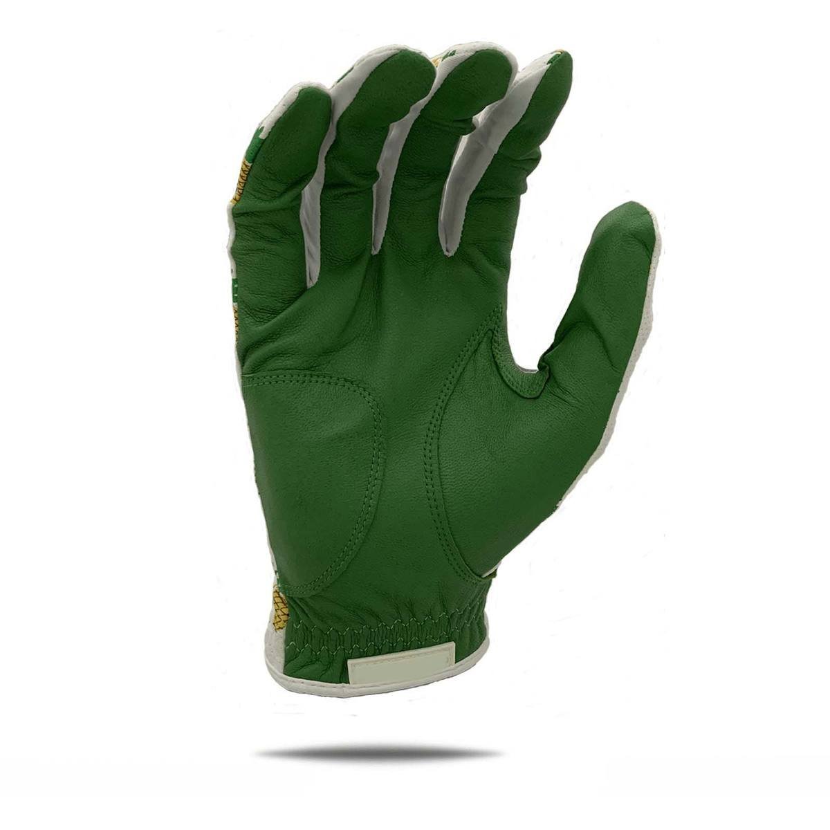 Premium white all-weather non-slip custom golf gloves for men and women with pure leather grip technology