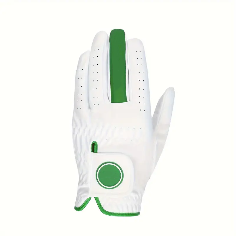 OEM Leather Golf Gloves for Men – Adjustable Strap Soft Cabretta Custom Golf Gloves - Image 2