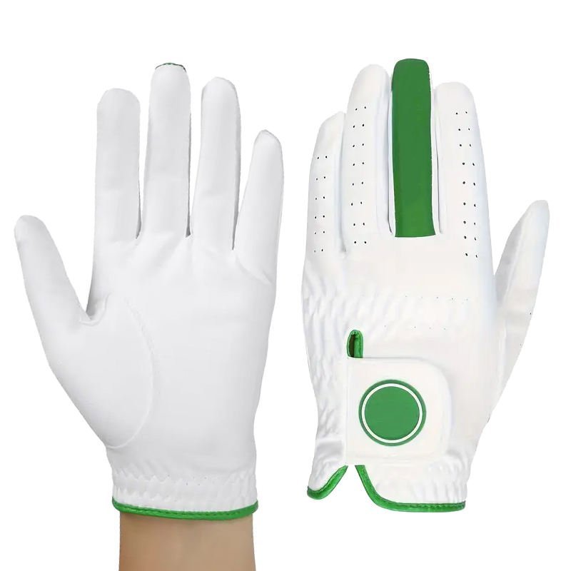 OEM leather golf gloves for men with adjustable strap and soft Cabretta leather finish