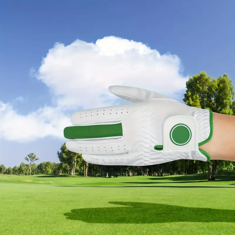 OEM Leather Golf Gloves for Men – Adjustable Strap Soft Cabretta Custom Golf Gloves - Image 6