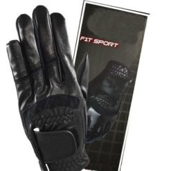 Premium white left-hand cabretta leather golf glove with custom USA flag design for men