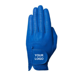 Premium cabretta leather left-hand golf glove with hook and loop closure featuring breathable design