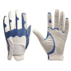 Premium custom printed left-hand golf gloves for men with breathable leather and personalized design