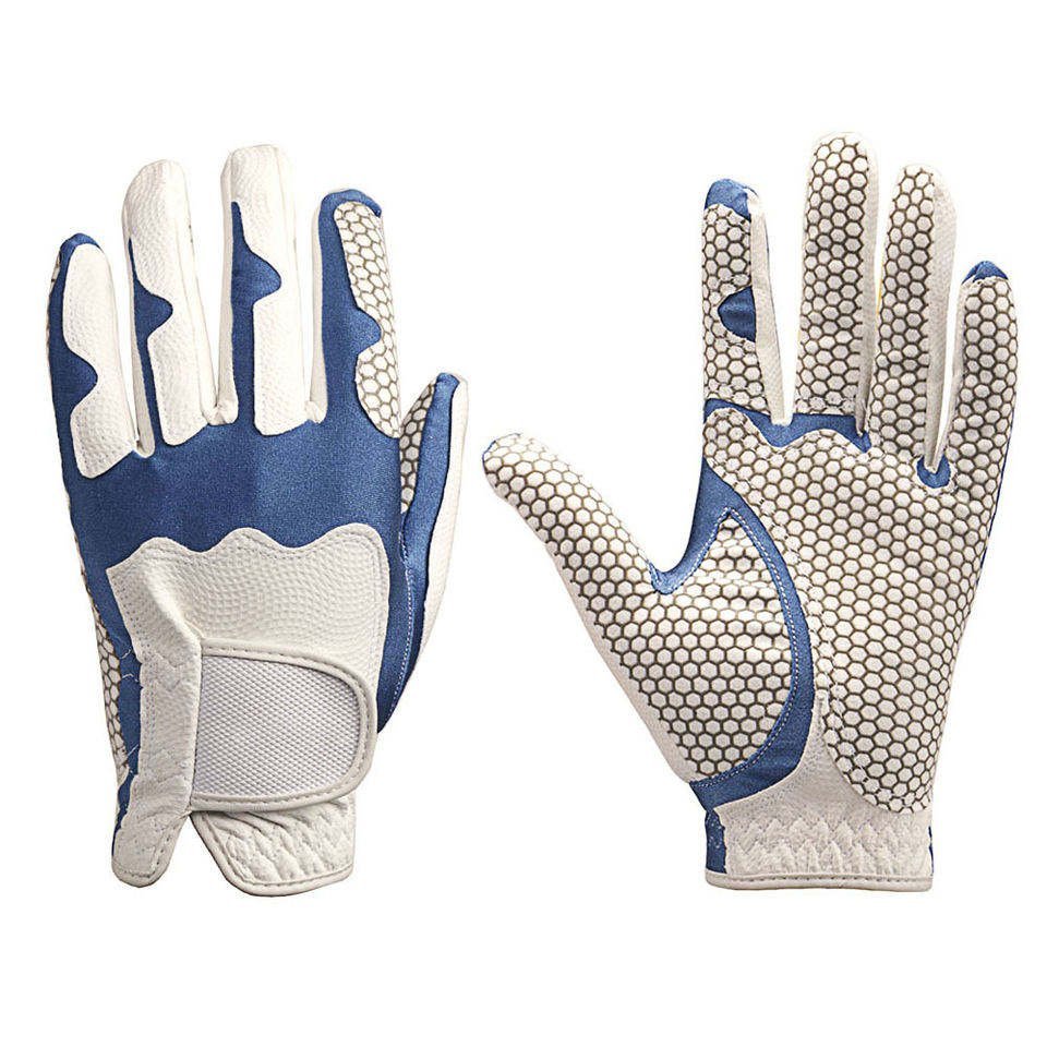 Premium custom printed left-hand golf gloves for men with breathable leather and personalized design