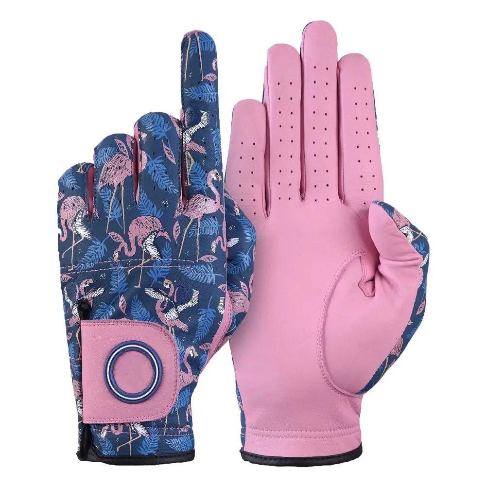 Premium custom sheepskin golf gloves with adjustable wrist strap and breathable grip for wholesale bulk orders