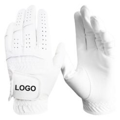 Custom men women golf gloves in cadet and extended sizes S to XXL with premium cabretta leather construction and left-hand fit for enhanced comfort