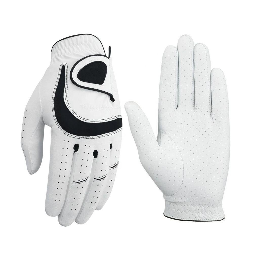 Professional-grade cabretta leather golf gloves with enhanced grip and soft custom fit for competition play