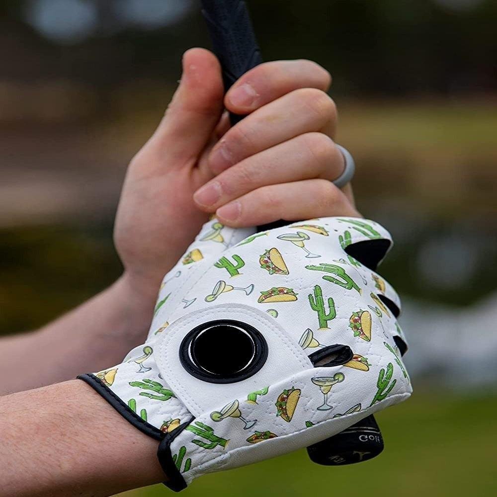 Wholesale Premium Cowhide Cabretta Leather Golf Gloves Fashion Custom Logo Waterproof Soft PU Synthetic Leather Sports Gloves - Image 5