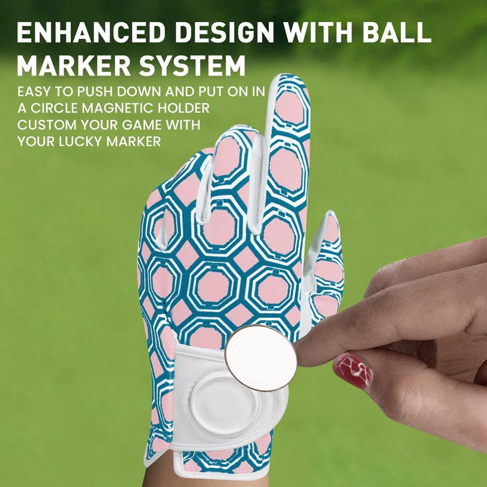 Women’s Leather Golf Glove with Ball Marker – Rain Resistant Left Hand Glove for Right Handed Golfers with Custom Logo - Image 5