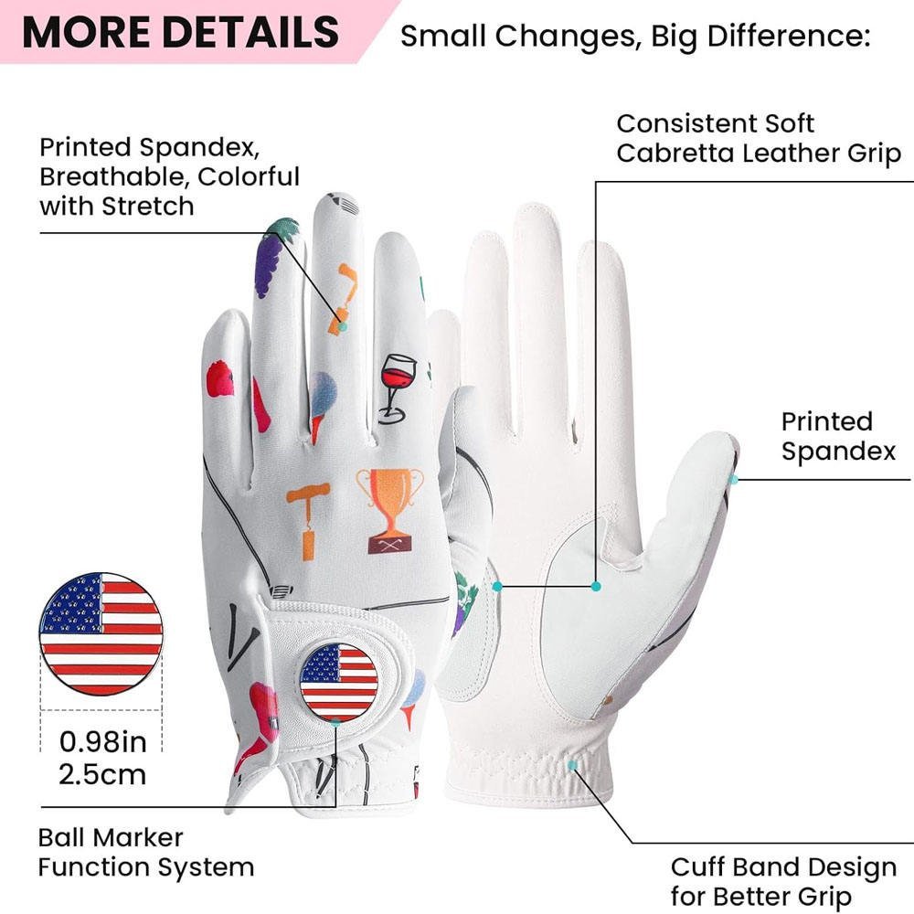 Women's Waterproof Genuine Leather Golf Gloves – Non-Slip Grip with UV Protection - Image 3